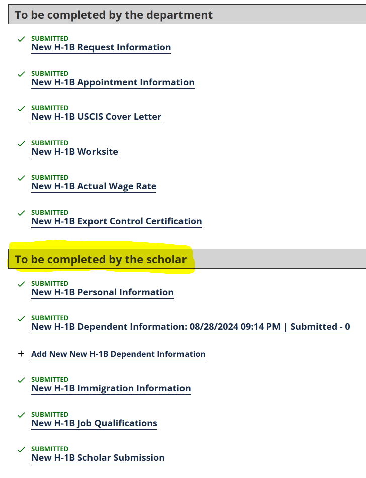 Scholar forms submitted